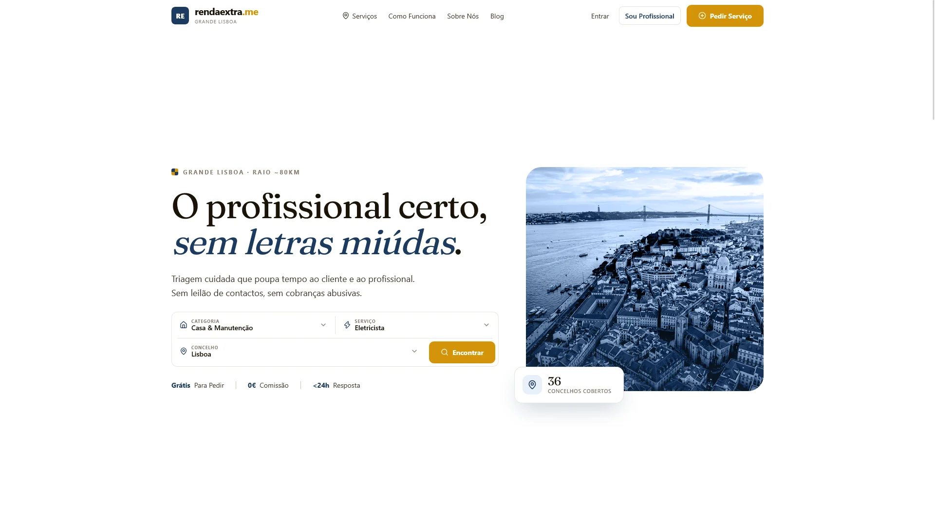 Website rendaextra.me, projeto Webmari